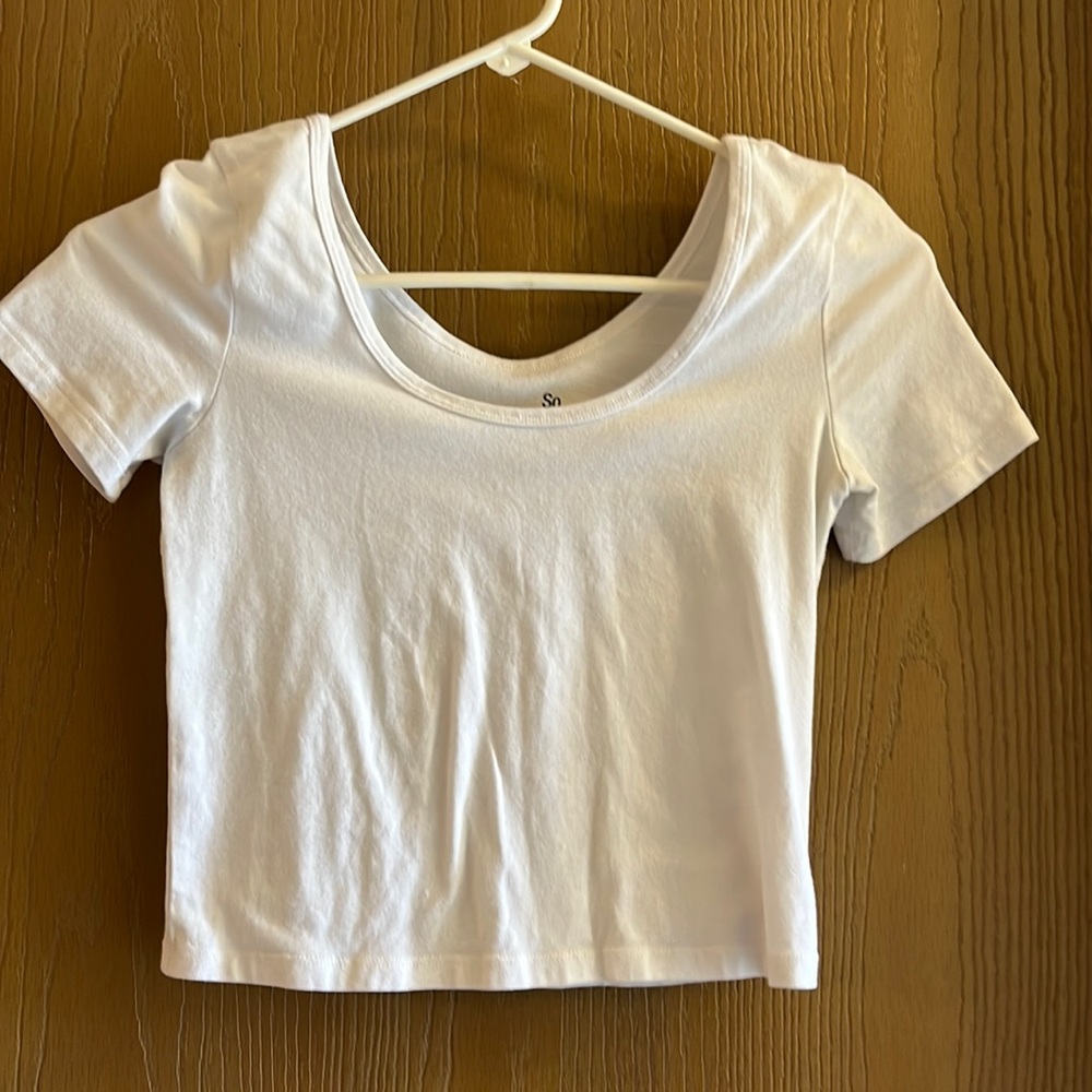So white crop top
